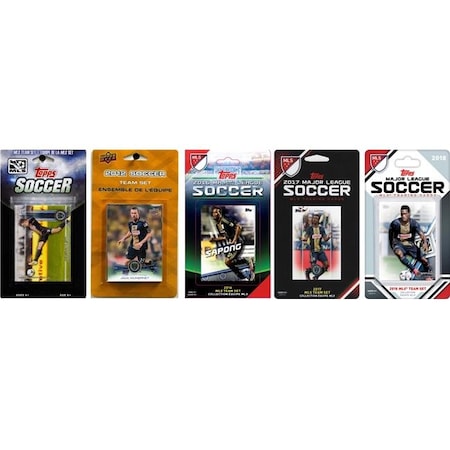 C&I Collectables UNION518TS MLS Philadelphia Union 5 Different Licensed Trading Card Team Sets